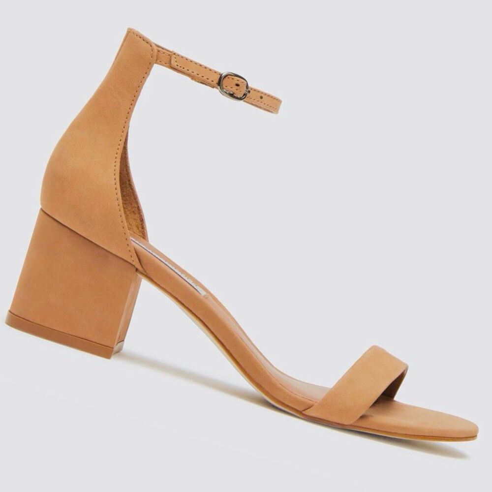 Steve Madden Tan Leather Renee Chunky Heels Women’s US 9.5 M